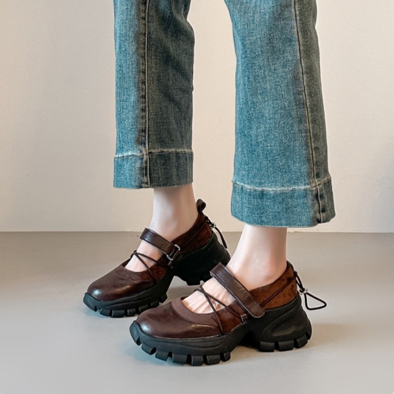 Women Shoes Wedges - Sepatu Mary Jane Balet Retro Baru