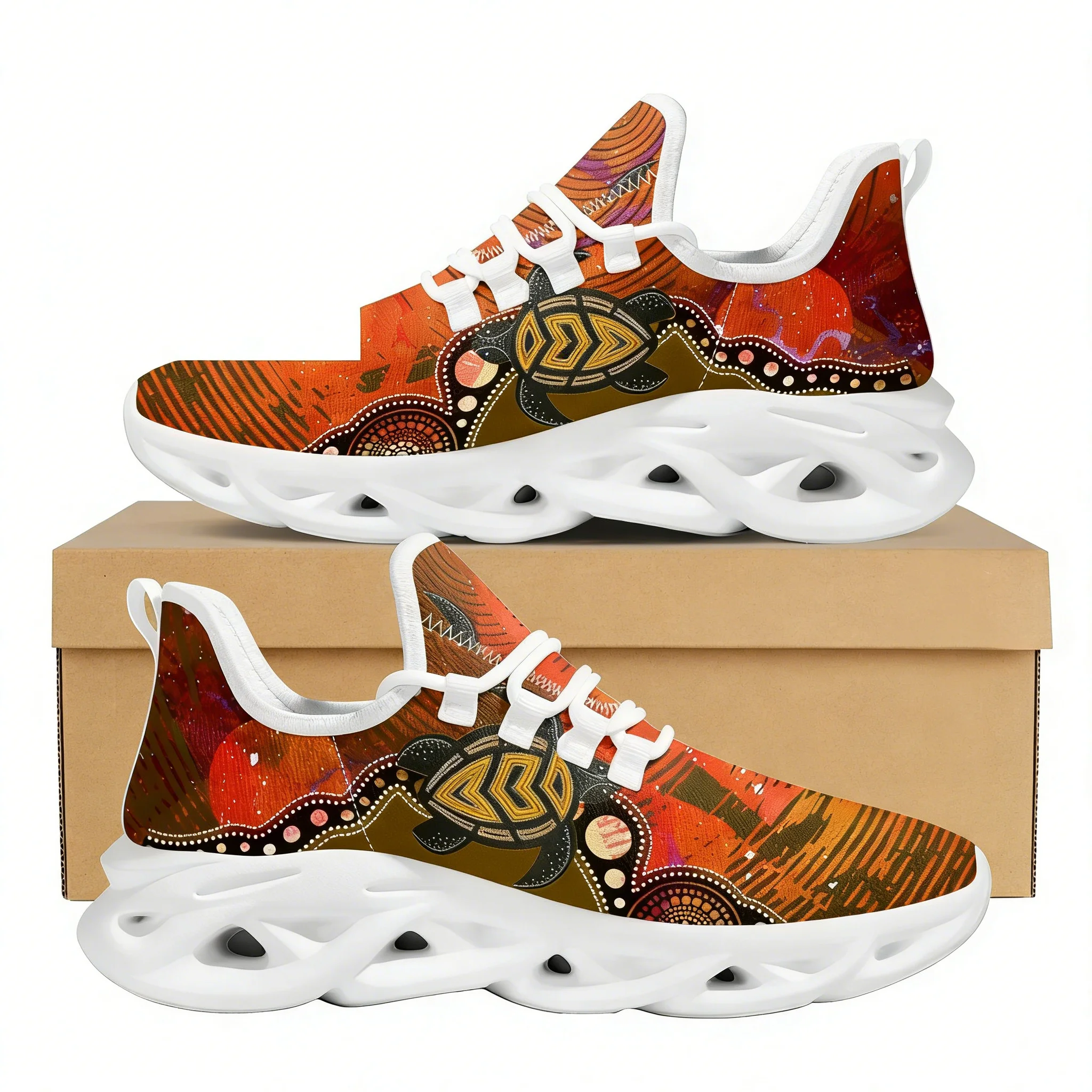 Women Shoes In Australia - Sepatu Platform Desain Seni Tradisional Aborigin