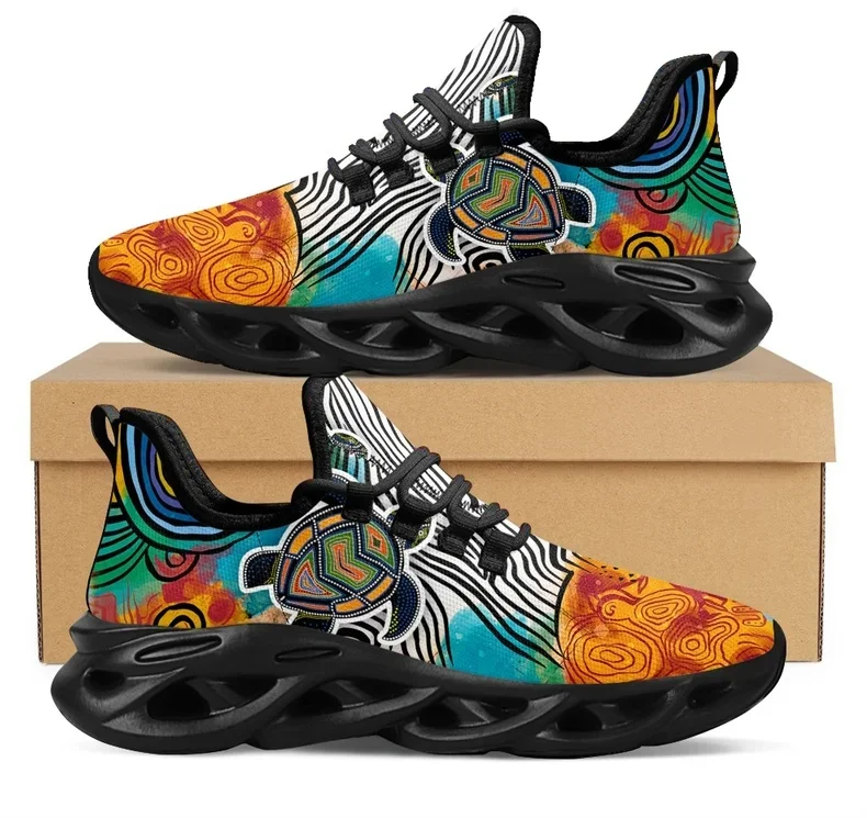 Women Shoes In Australia - Sepatu Platform Desain Seni Tradisional Aborigin