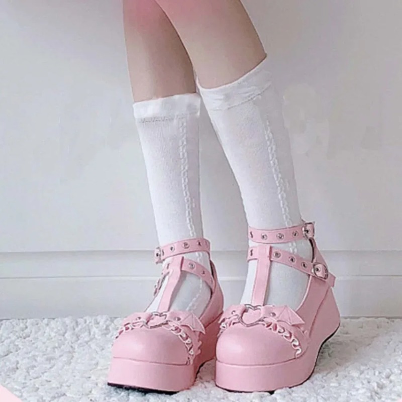 Sepatu Mary Janes Wedges Gespe - Women Shoes Wedges ulasan dan harga