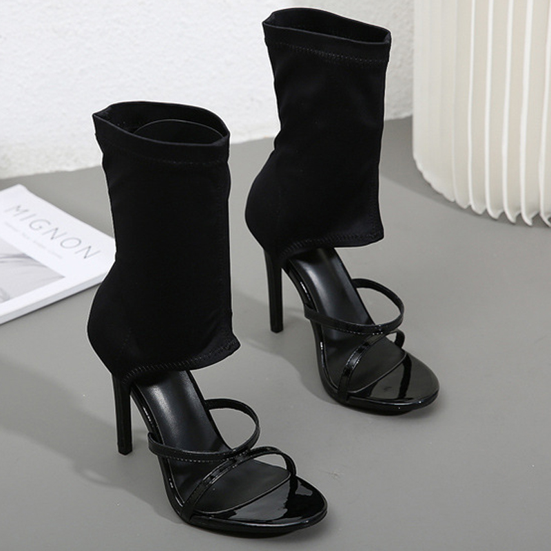 Sandal Sepatu Bot Elastis Slip - Women Shoes Boots ulasan dan harga
