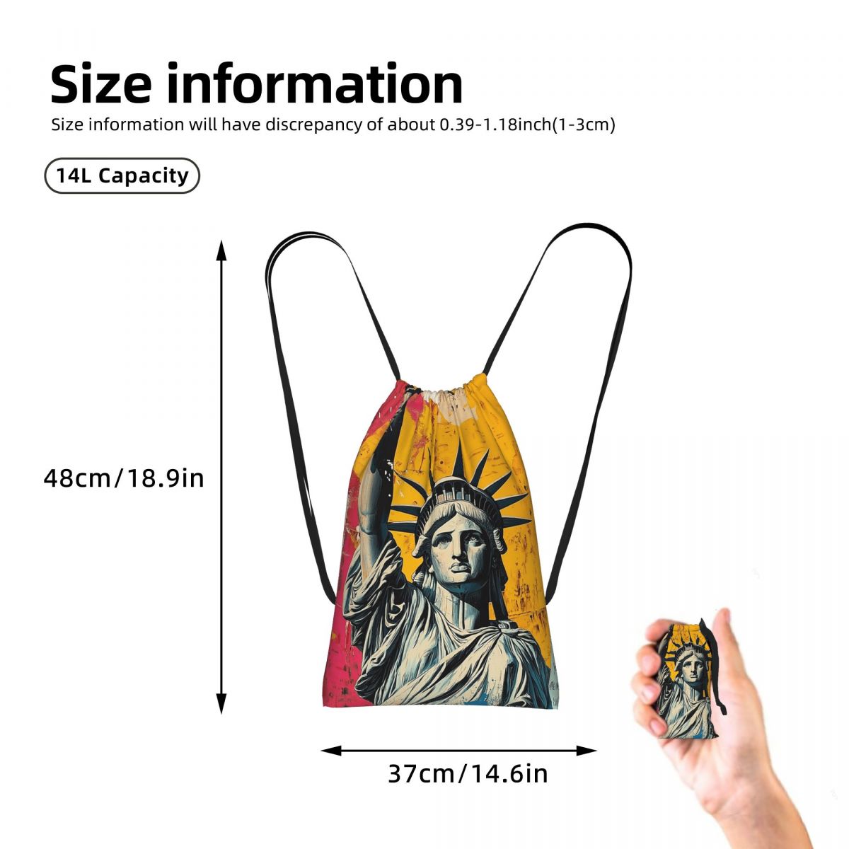 Ransel Cetak Grafiti Patung Li - Women'S Shoes Liberty ulasan dan harga